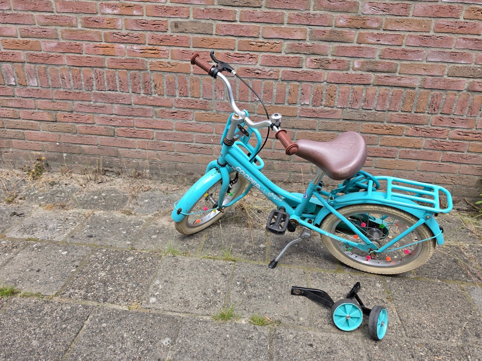 Leuke Cooper kinderfiets met zijwieltjes 16 inch, Fietsen en Brommers, Fietsen | Kinderfietsjes, Ophalen, Terugtraprem, Zijwieltjes