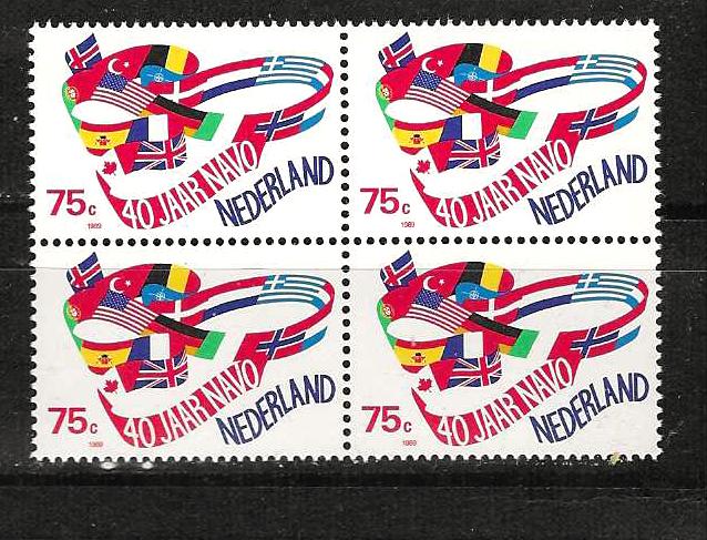 Nl 1423 postfris blok van 4, Ophalen of Verzenden, Na 1940, Postfris