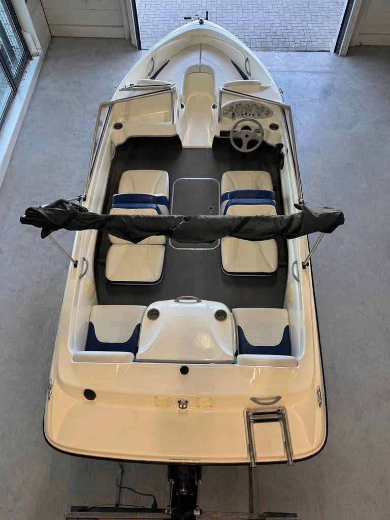 Bayliner 175 met 130 pk Mercruiser en trailer uit 2005, Watersport en Boten, Ophalen, Gebruikt, Binnenboordmotor, Polyester