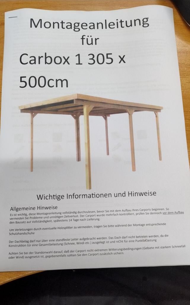 Carport 3x5x2,9, Ophalen, Nieuw, Carport