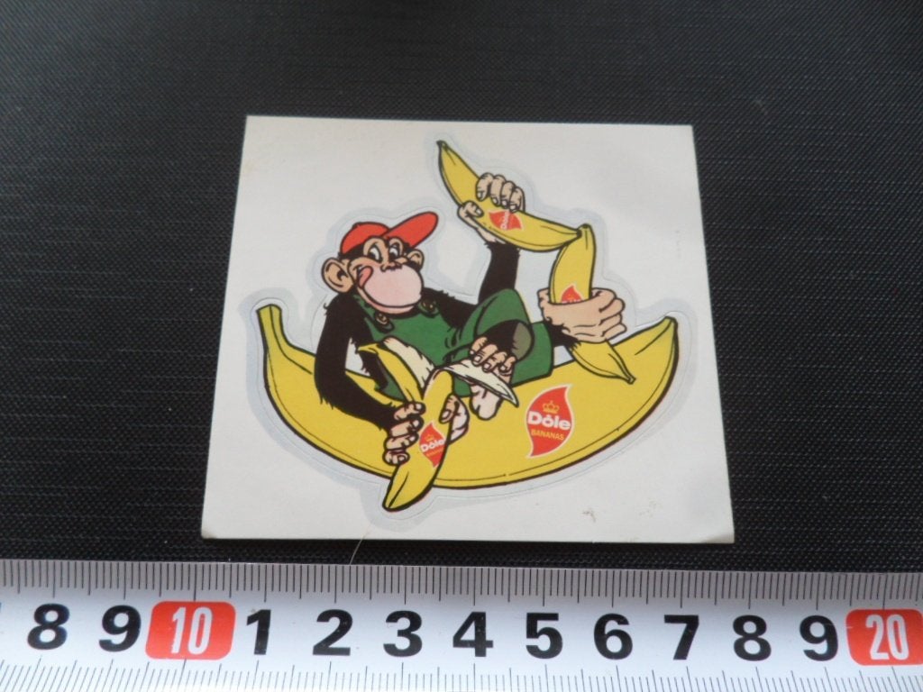 sticker DOLE bananas - strip aap banaan *, Verzamelen, Ophalen, Zo goed als nieuw