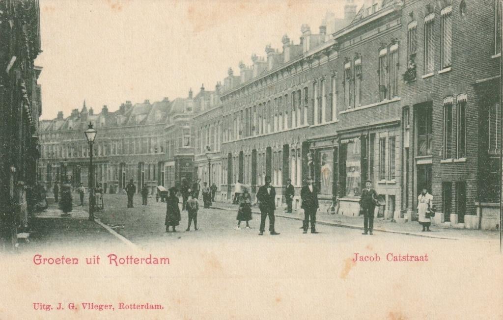 Rotterdam Jacob Catsstraat, Ophalen of Verzenden, Voor 1920, Ongelopen, Zuid-Holland