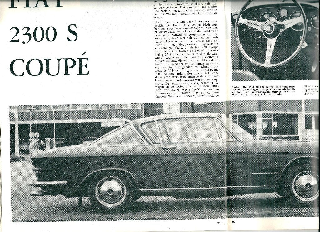 Autovisie test Fiat 2300 S Coupe 1963, Ophalen of Verzenden, Gelezen, Overige merken