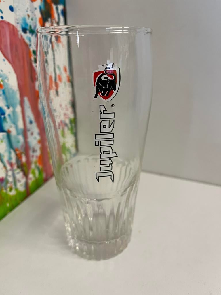 Jupiler bierglazen set van 6 glazen, Verzamelen, Biermerken, Ophalen of Verzenden, Nieuw, Glas of Glazen, Jupiler