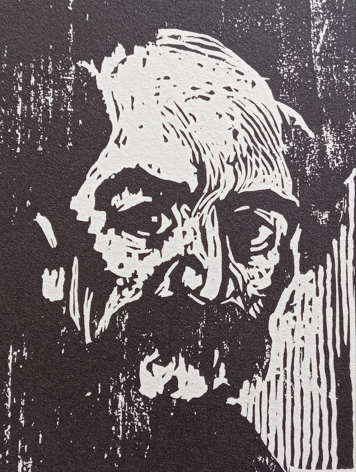 Emile Nolde Houtsnede litho portret Italiaan, Ophalen of Verzenden