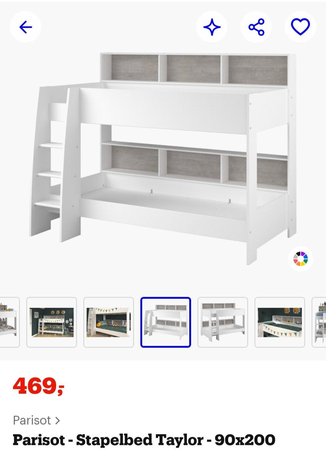 Parisot- stapelbed Taylor 210l100bx163h, Ophalen, Gebruikt, Stapelbed