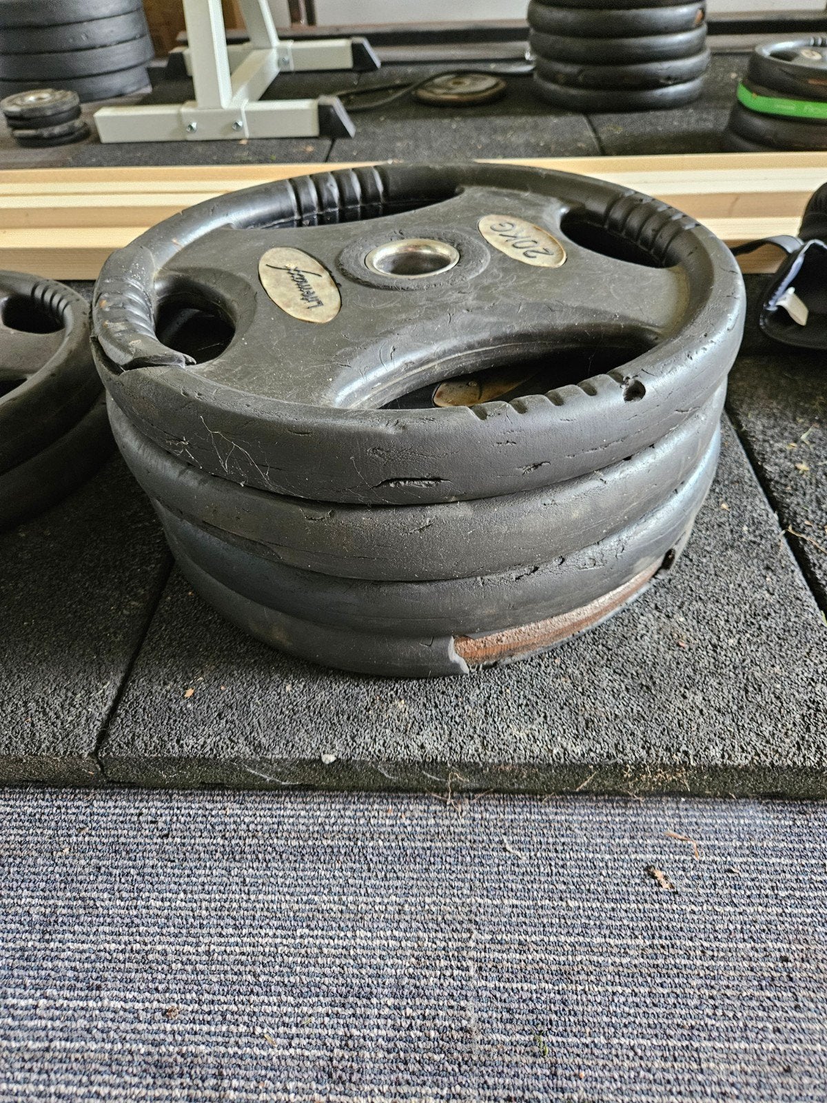 2 x 20 kg 50 mm schijven, Ophalen