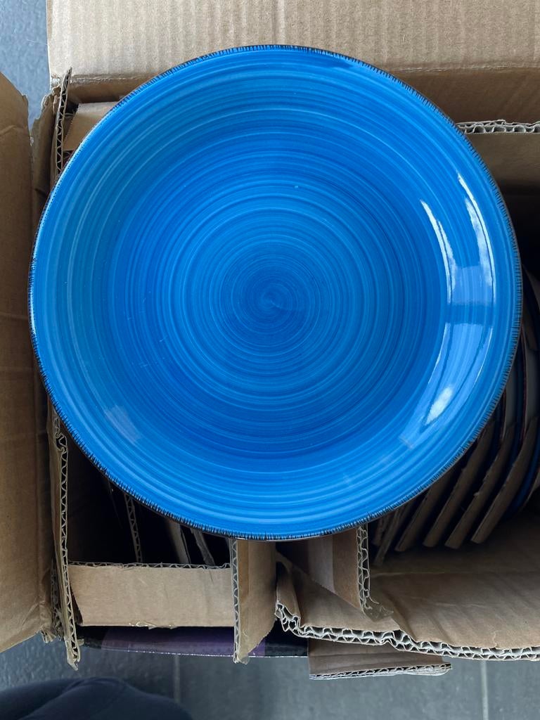 Compleet 18-delig servies set - Aqua Blauw, Ophalen, Nieuw, Effen, Compleet servies