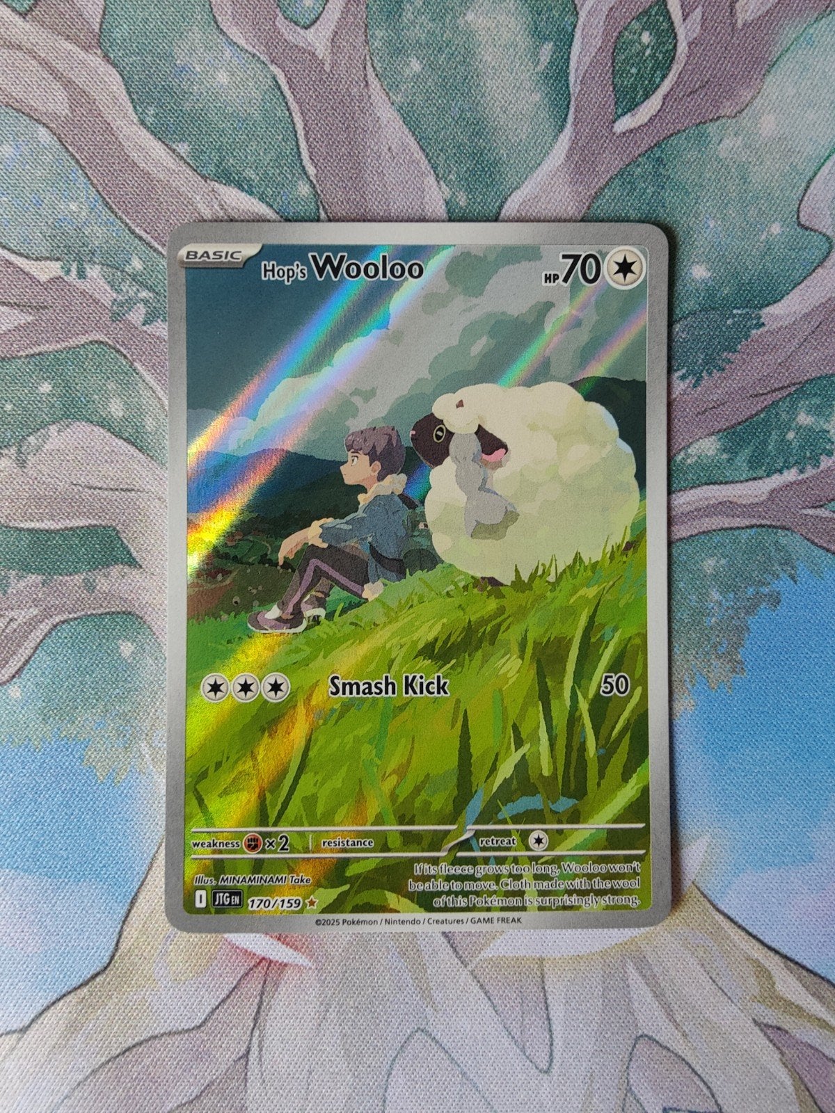 Pokemon journey together hop's wooloo illustration 170/159, Ophalen of Verzenden, Nieuw, Losse kaart, Foil
