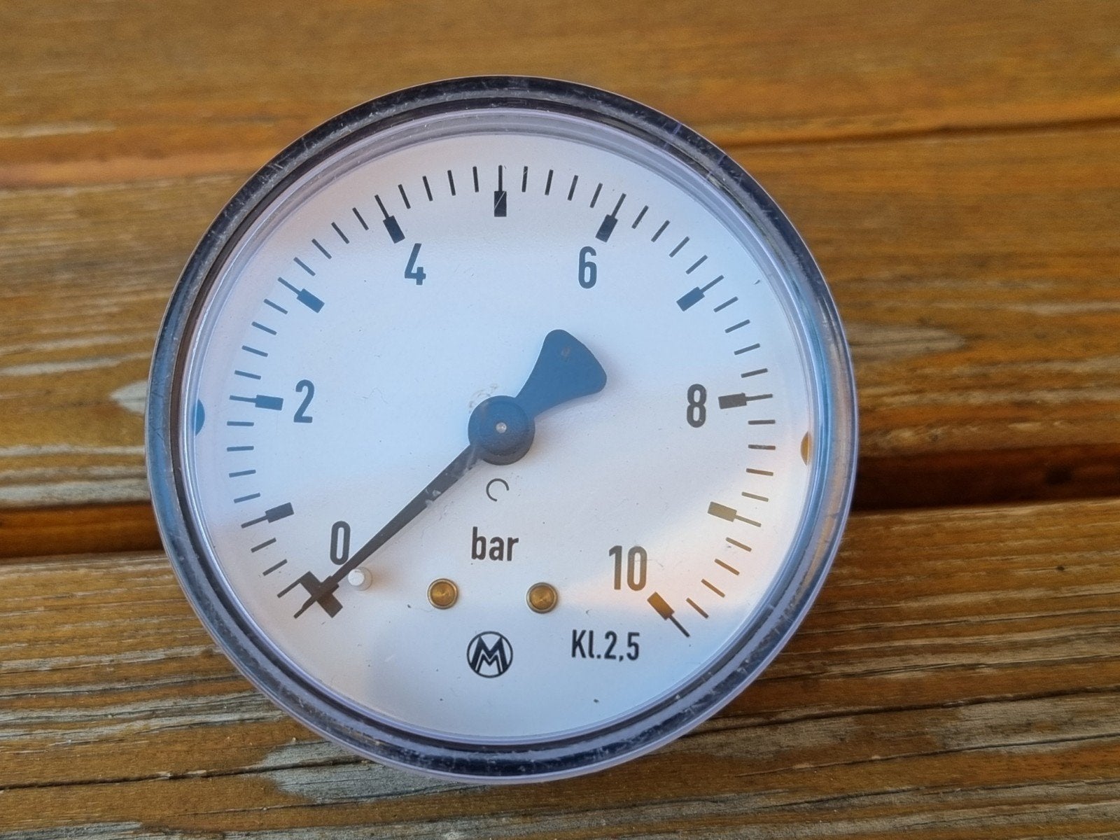Manometer, drukmeter 0 - 10 Bar, Doe-het-zelf en Verbouw, Meetapparatuur, Ophalen of Verzenden, Zo goed als nieuw, Druk