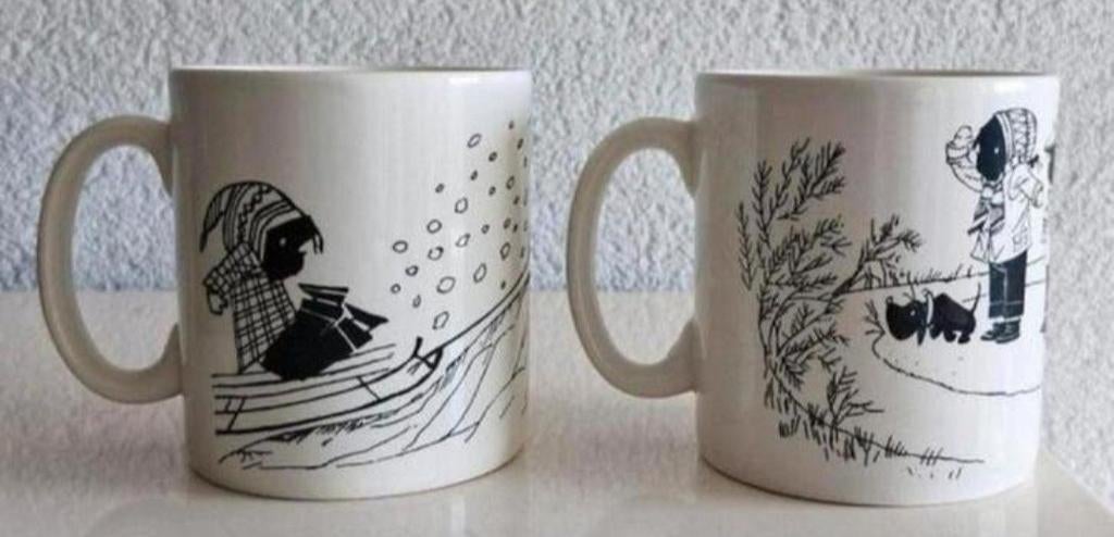 Twee Bekers Tams England Jip en Janneke Winter thema, Ophalen of Verzenden, Zo goed als nieuw, Overige stijlen, Kop(pen) en/of Schotel(s)