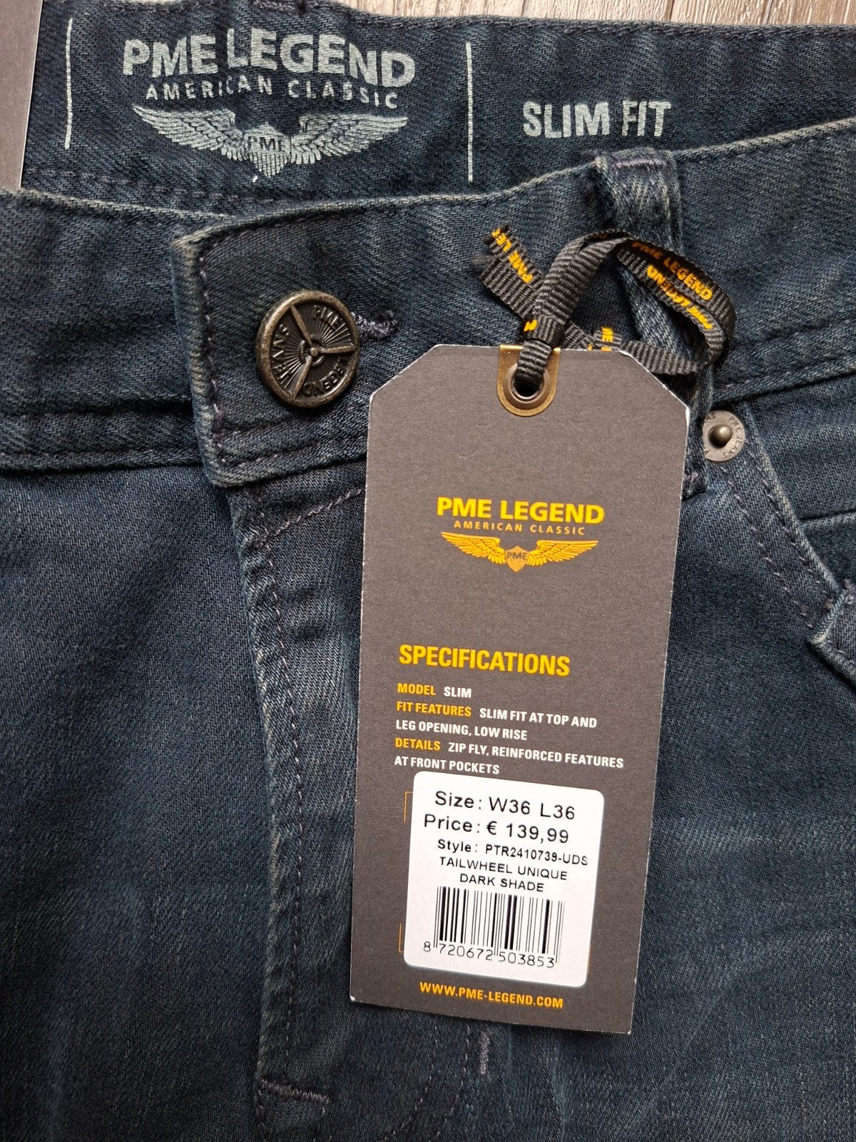 PME LEGEND Tailwheel slimfit jeans W36 L36, W36 - W38 (confectie 52/54), Blauw, Nieuw, Ophalen of Verzenden