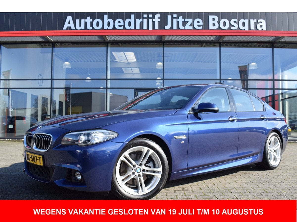 BMW 5 Serie 520i Automaat M-Sport Edition Zwart Leder | Bi-X, Auto's, BMW, Automaat, Achterwielaandrijving, Gebruikt, 4 cilinders