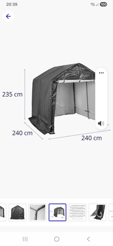 Garage tent, Ophalen of Verzenden, Zo goed als nieuw, Minder dan 5 meter