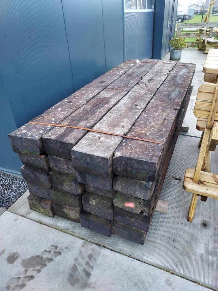 Bielzen. Spoorbielzen. Spoorbiels., Tuin en Terras, Bielzen en Borders, Ophalen, Hout, Biels, Minder dan 25 cm