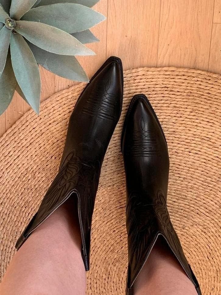 Buffalo cowboylaarzen 42 western boots bohemian laarzen, Hoge laarzen, -, Zwart, -