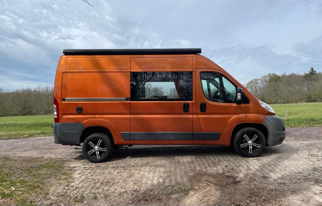 Citroen Jumper buscamper 5.40m, Buscamper of Camperbus, Tot en met 2, Treinzit, Particulier
