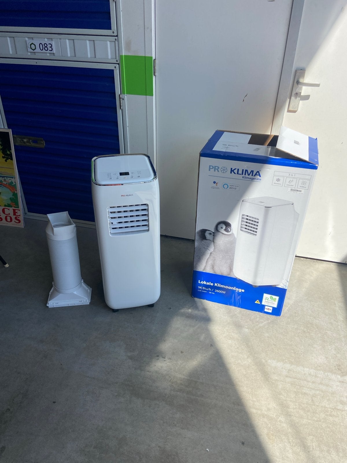 Pro Klima Mobiele Airco 3-in-1 (Koelen, Ontvochtigen, Ventil, Ophalen, Minder dan 60 m³, 3 snelheden of meer, Zo goed als nieuw