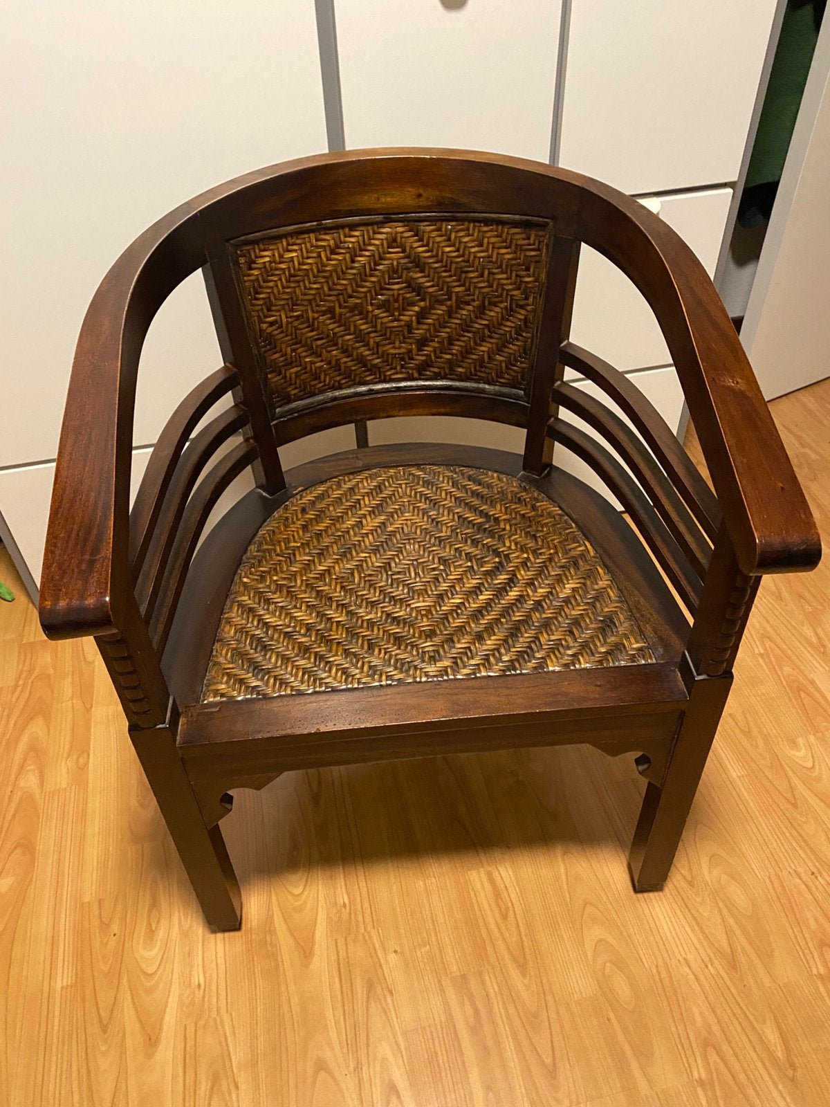 Koloniale donker houten stoel, Antiek en Kunst, Ophalen