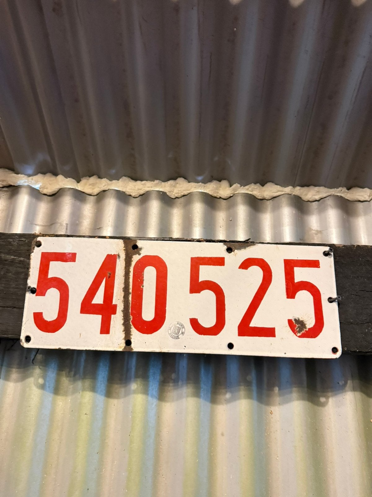 Oude Belgische Emaille nummerplaten, Antiek en Kunst, Ophalen of Verzenden