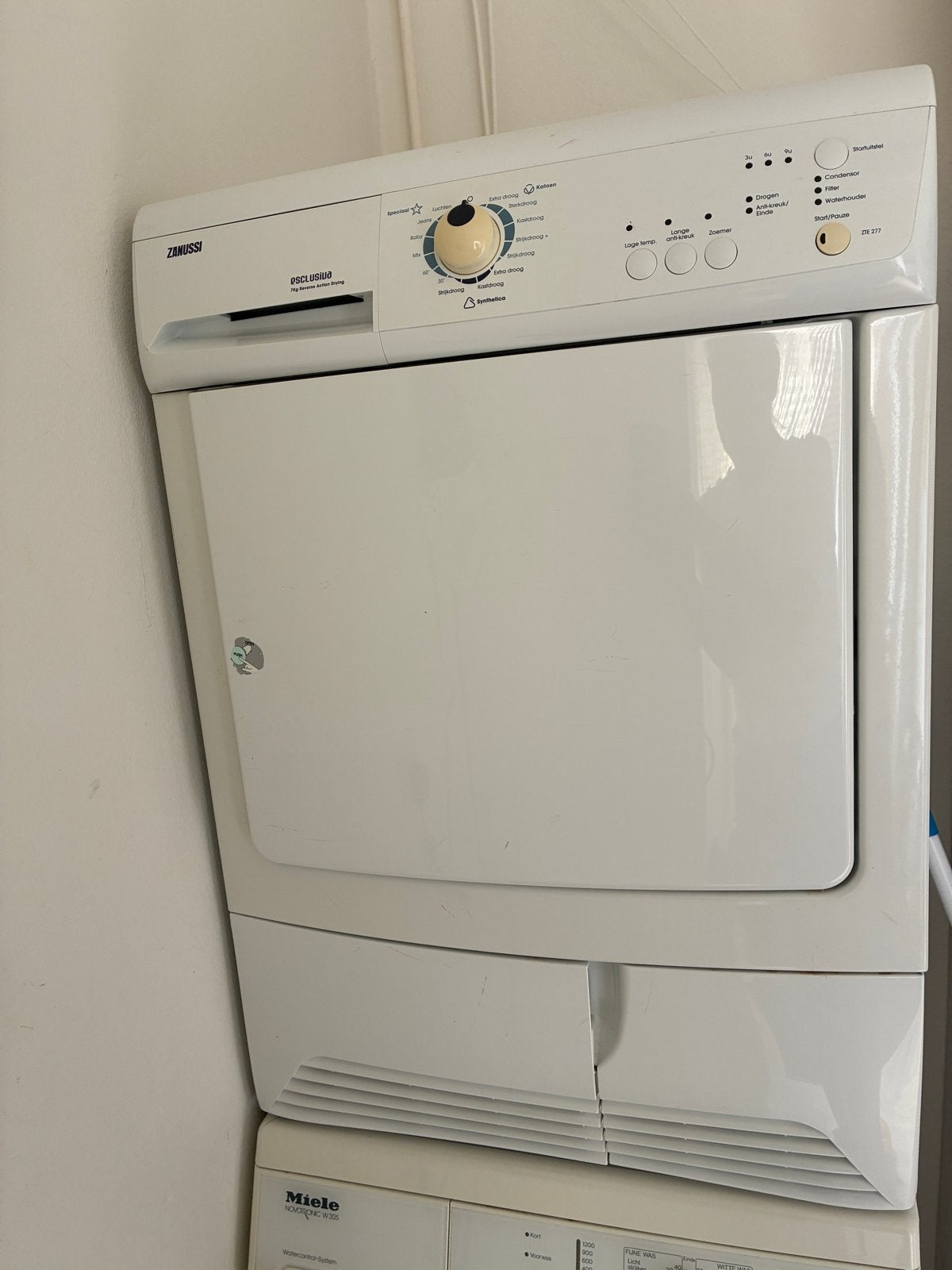 Zanussi ZTE277 Luchtafvoer Wasdroger - Goed Werkend, Ophalen, 6 tot 8 kg, Gebruikt, Luchtafvoer