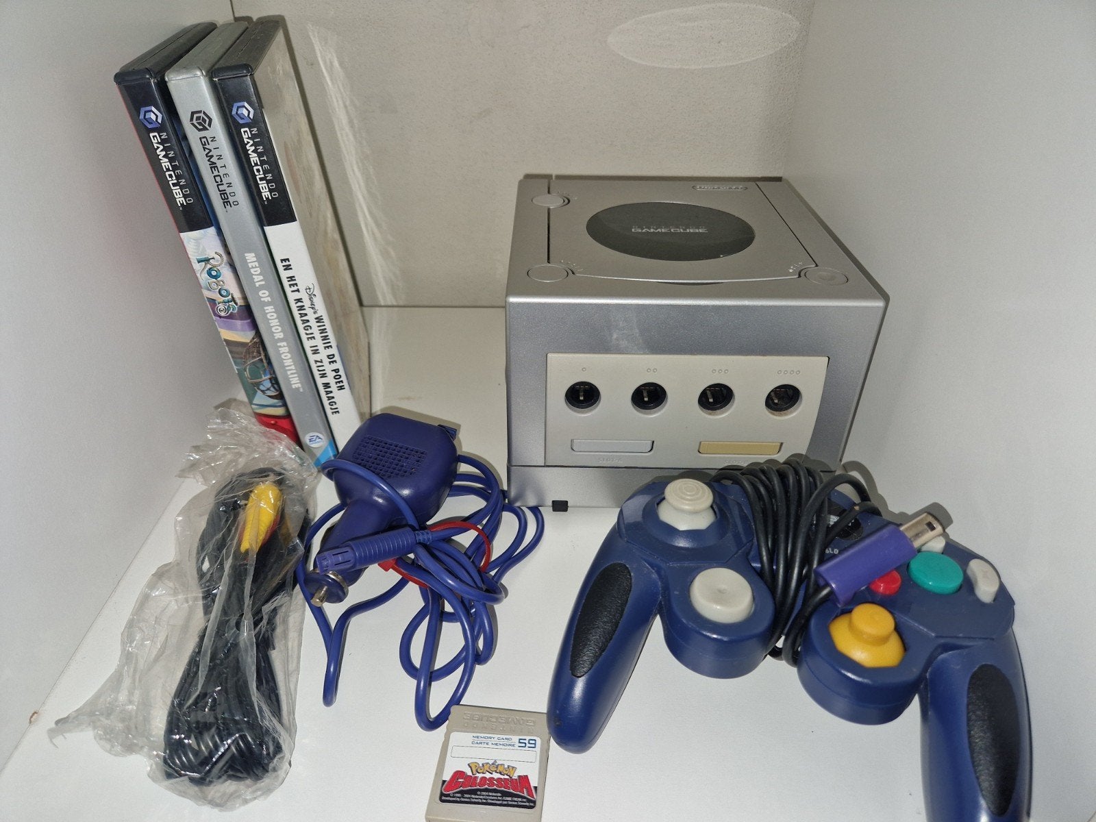 Nintendo Gamecube Incl Games zonder Adapter, Spelcomputers en Games, Gebruikt, Met games, Ophalen of Verzenden, Met 1 controller