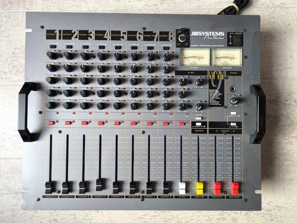 JB SYSTEMS Classic 9 Professionele Mengpaneel, Verzenden, Gebruikt, 5 tot 10 kanalen, Microfooningang