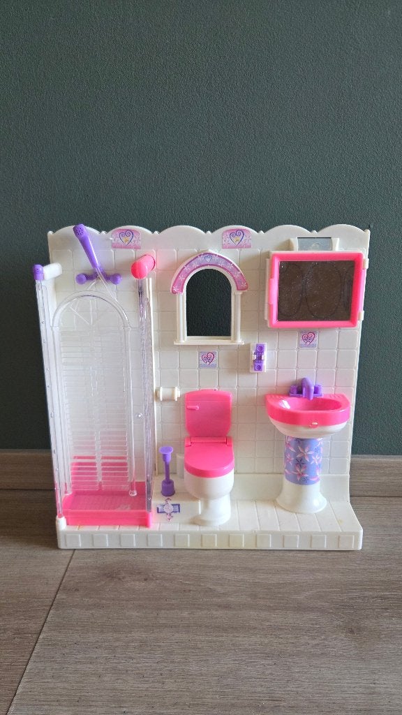 Barbie poppenhuis badkamer, Ophalen of Verzenden, Gebruikt, Toebehoren