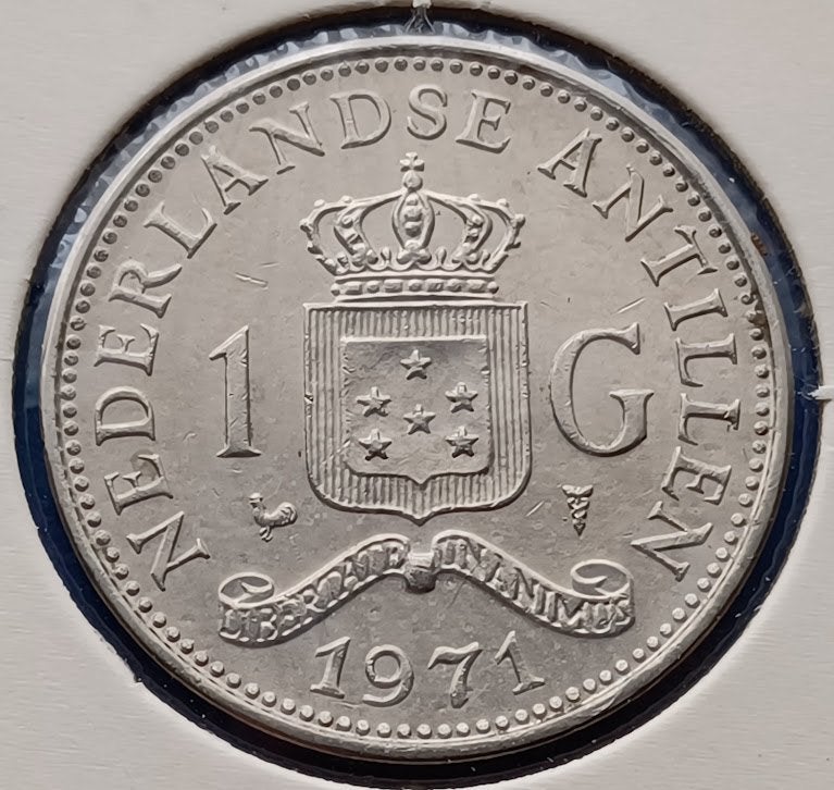 1 Gulden 1971 Nederlandse Antillen - Juliana UNC, Verzenden, Koningin Juliana, 1 gulden, Losse munt
