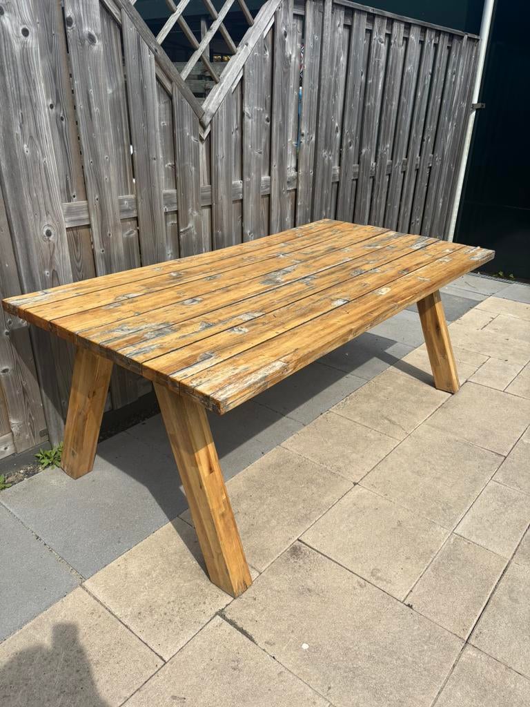 Houten tuintafel - GRATIS, Tuin en Terras, Ophalen, Gebruikt, Vierkant, Hout