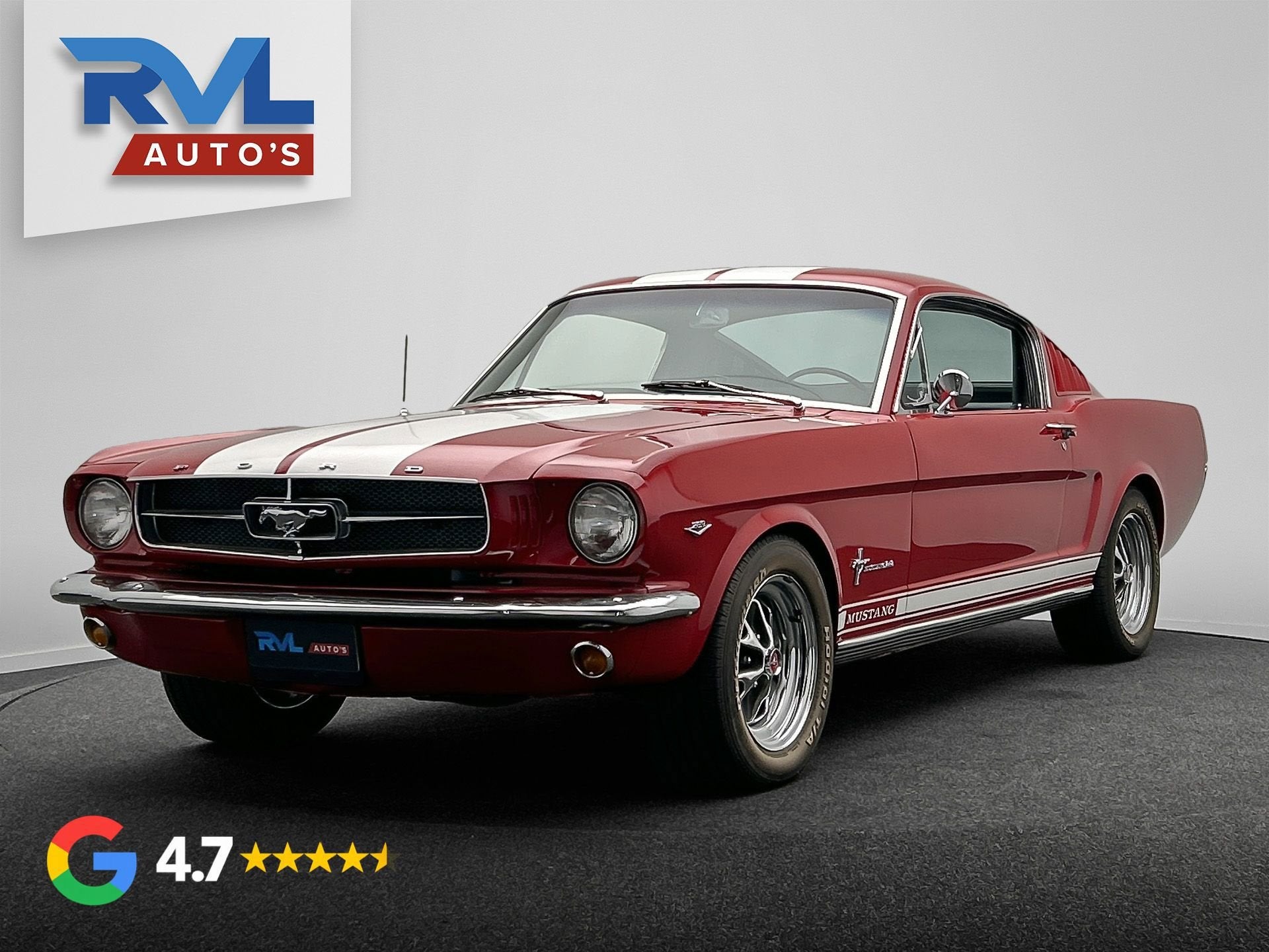 Ford USA Mustang 289 CI 1965 Fastback C-Code *Gerestaureerd*, Auto's, Lederen bekleding, Achterwielaandrijving, Zwart, 4 stoelen