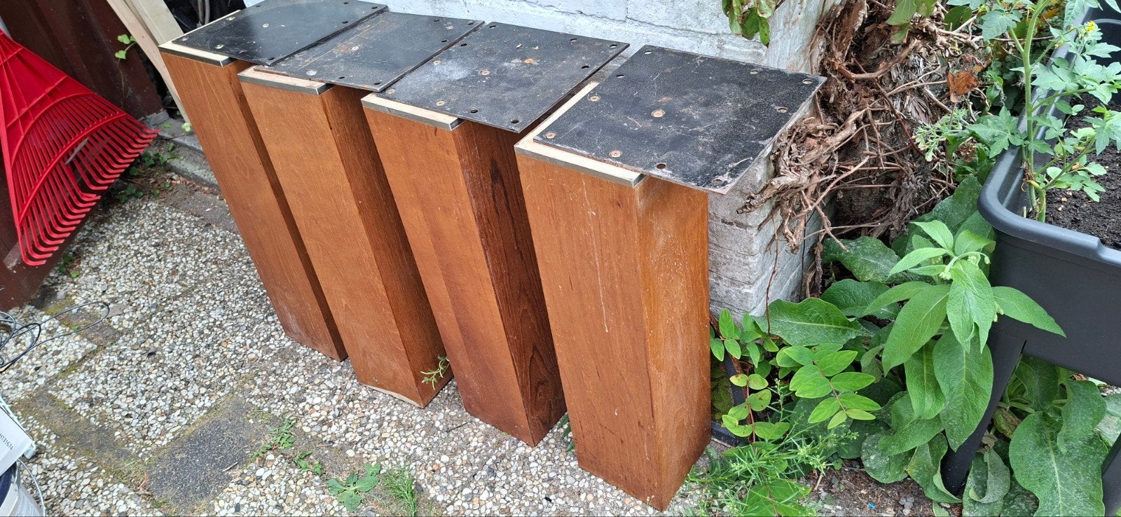 eiken tafelpoot 4x, Ophalen, Tafelpoot, Minder dan 50 cm, Gebruikt