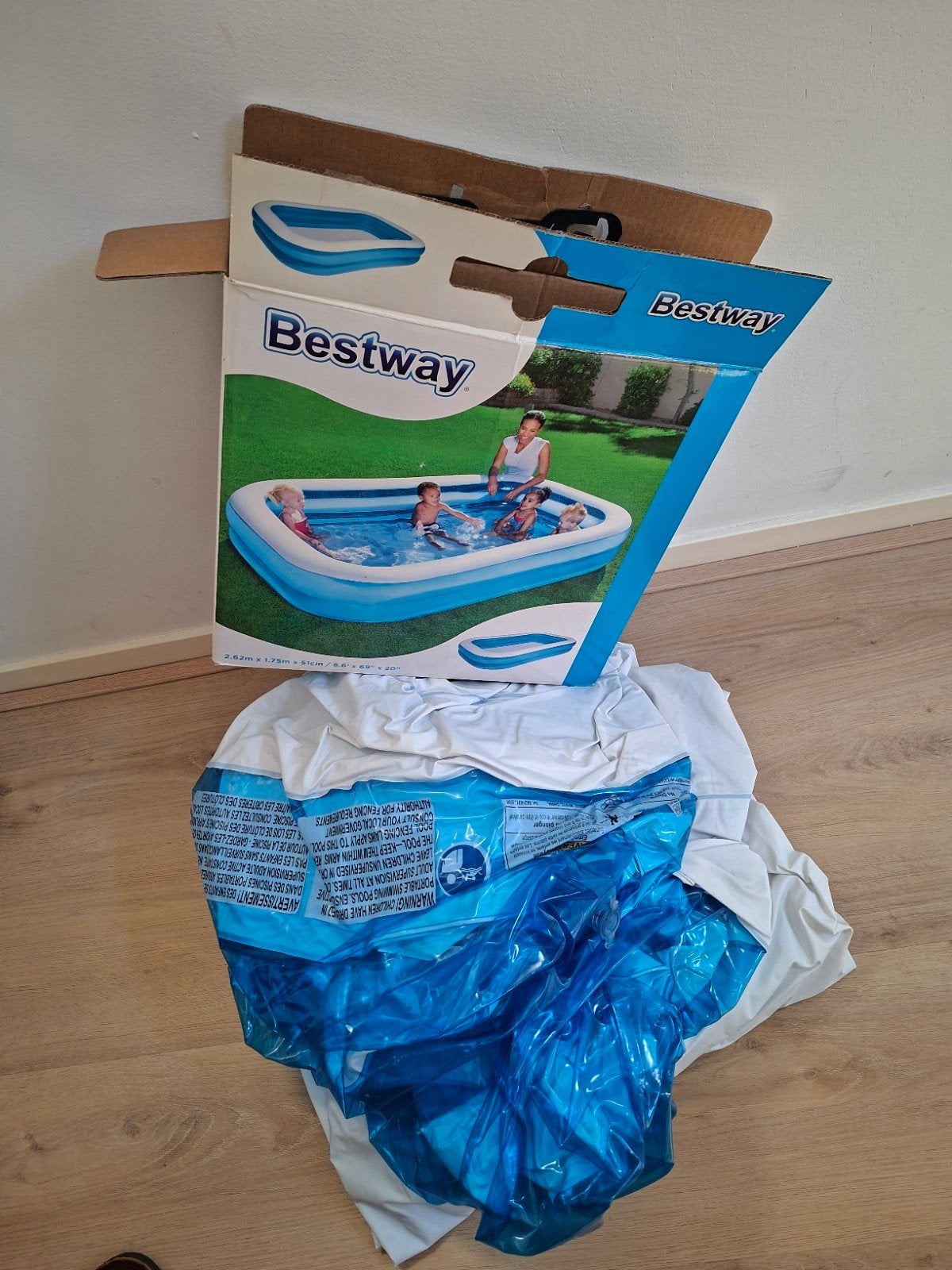 bestway zwembad  2.62x1.75x51 cm als nieuw, Minder dan 80 cm, Ophalen of Verzenden, Opzetzwembad, 200 tot 400 cm
