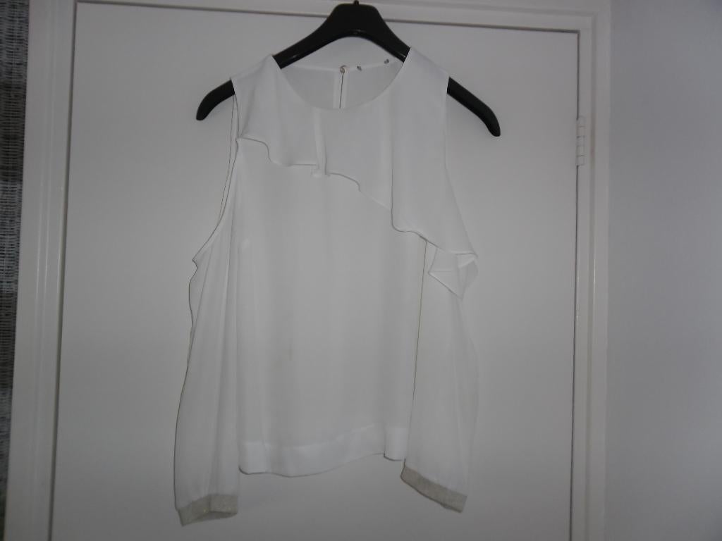 Scotch & Soda Witte Doorzichtige Top Maat 4 = 42, Wit, Maat 42/44 (L), Scotch & Soda, Ophalen of Verzenden