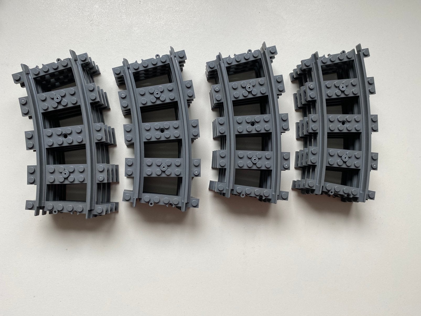 Lego rails 16x bochten, Ophalen of Verzenden, Zo goed als nieuw