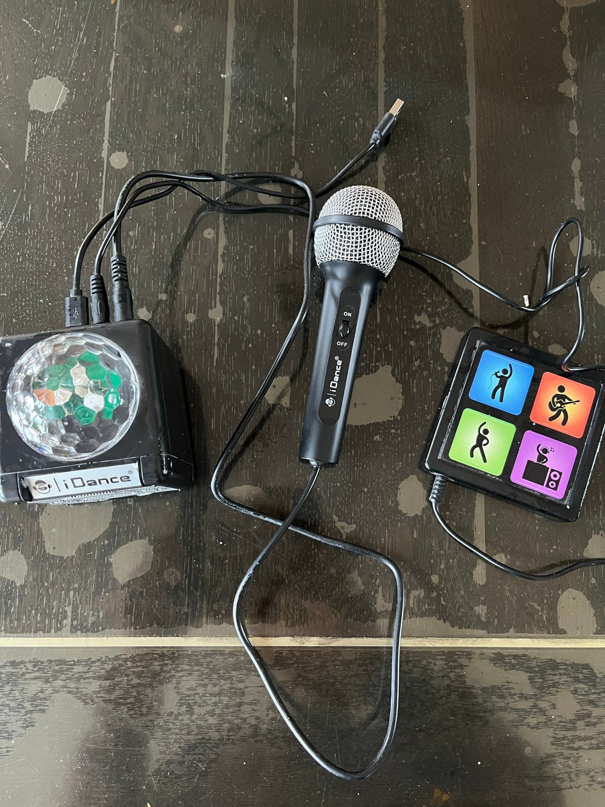 iDance Karaoke Set met Microfoon en Lichteffecten, Ophalen of Verzenden, Gebruikt, Complete set