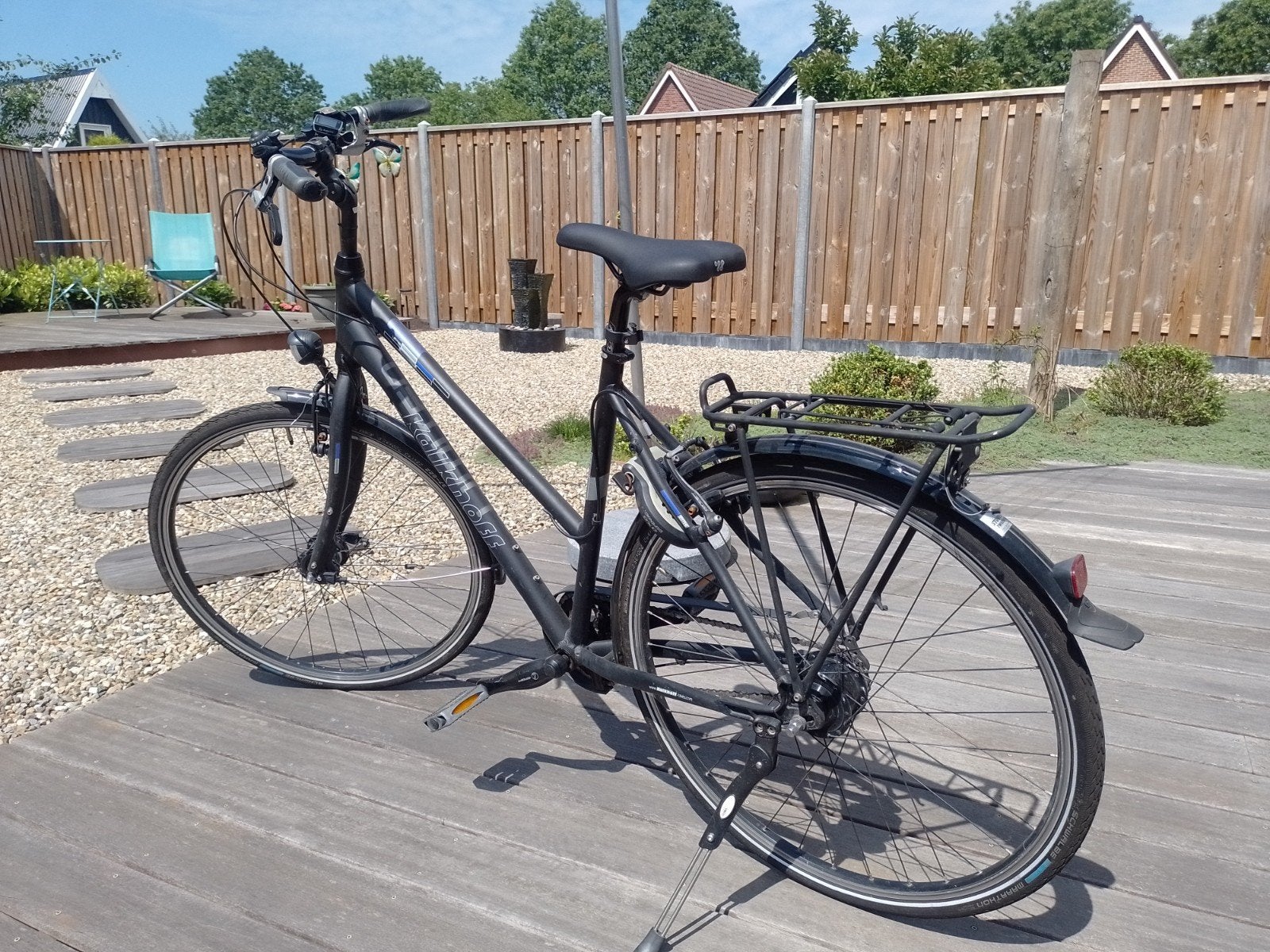Degelijke stadsfiets met 8 versnellingen, merk Kalkhoff, Velgrem, Ophalen, Overige merken, Minder dan 10 versnellingen