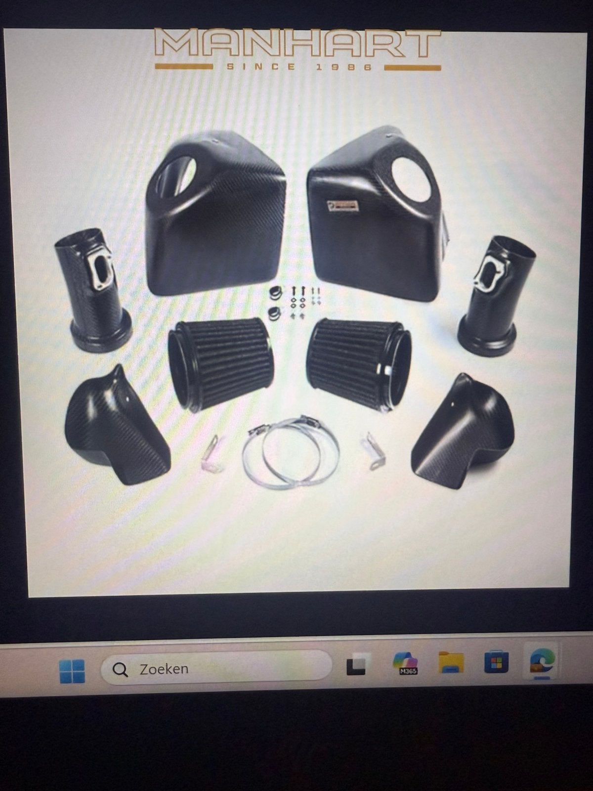 BMW M6 F13 /M5 F10 Manhart Carbon inlaat syst. Comp. Set, Ophalen