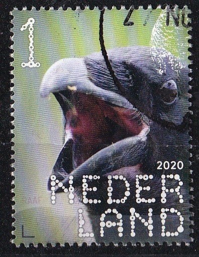 BDN – Bos- en heidevogels – raaf – gebruikt – NVPH 3865, Verzenden, Na 1940, Gestempeld