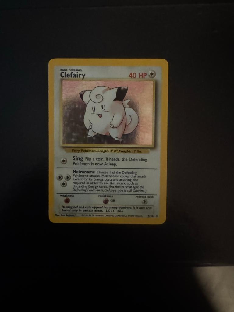 Clefairy Pokémon kaart - Basic Pokémom, Ophalen of Verzenden, Gebruikt, Losse kaart
