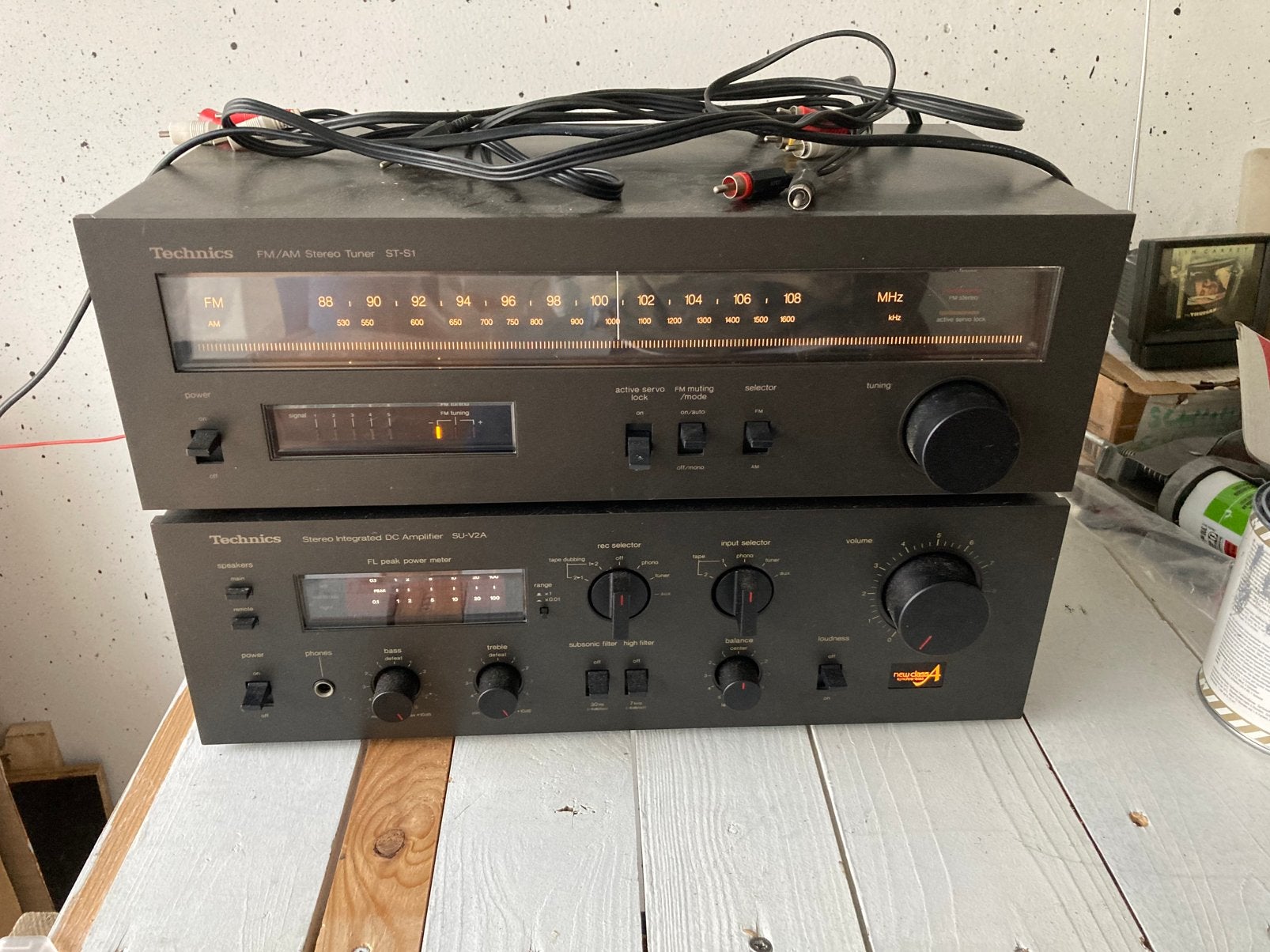 Technics SU V2A en Technics ST S1 analoge tuner & versterker, Overige merken, Gebruikt, Tuner of Radio, Losse componenten