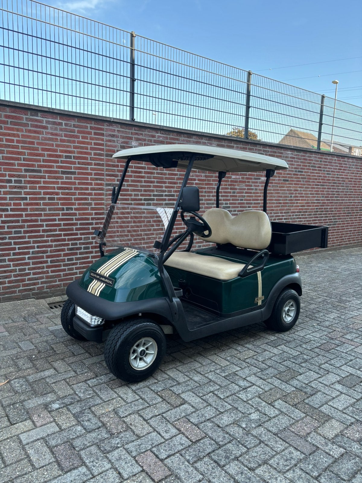 Prachtige Elektrische Clubcar Golfkar met Werkbak, Sport en Fitness, Golf, Ophalen of Verzenden, Zo goed als nieuw, Golfkar