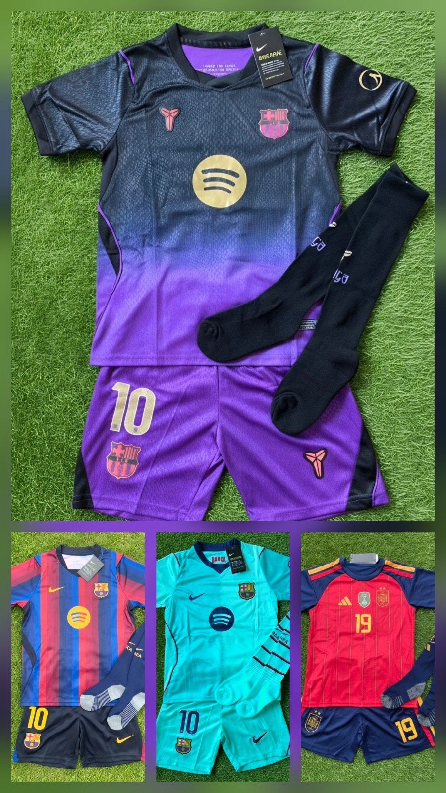 Lamine Yamal tenues. Barca en Spanje. Kids, Maat XS of kleiner, Ophalen of Verzenden, Nieuw, Set