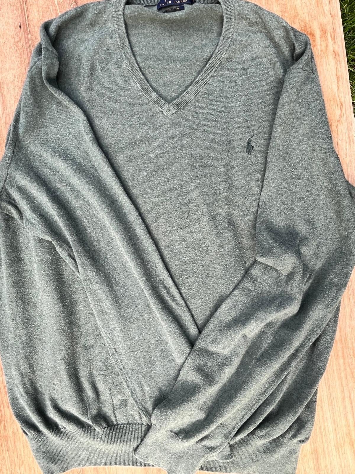 Ralph Lauren V-hals trui - Groen - Maat XL, Ophalen of Verzenden, Zo goed als nieuw, Maat 56/58 (XL), Groen