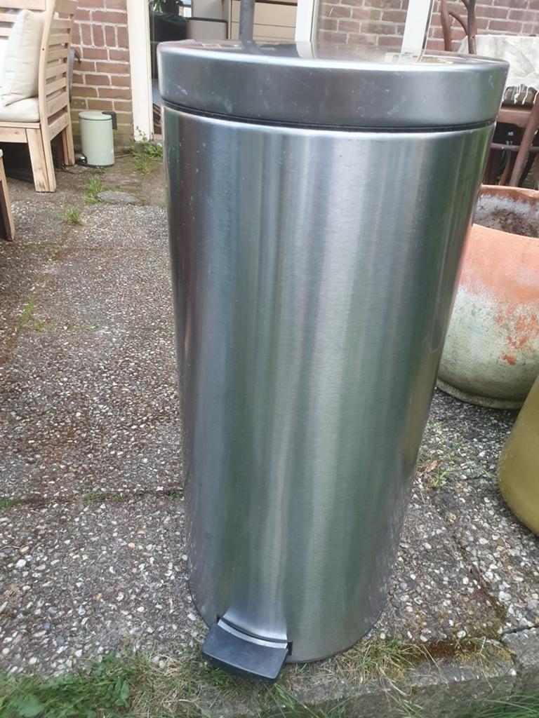 Brabantia pedaalemmer - RVS, Ophalen, Gebruikt, Rvs, Met pedaal