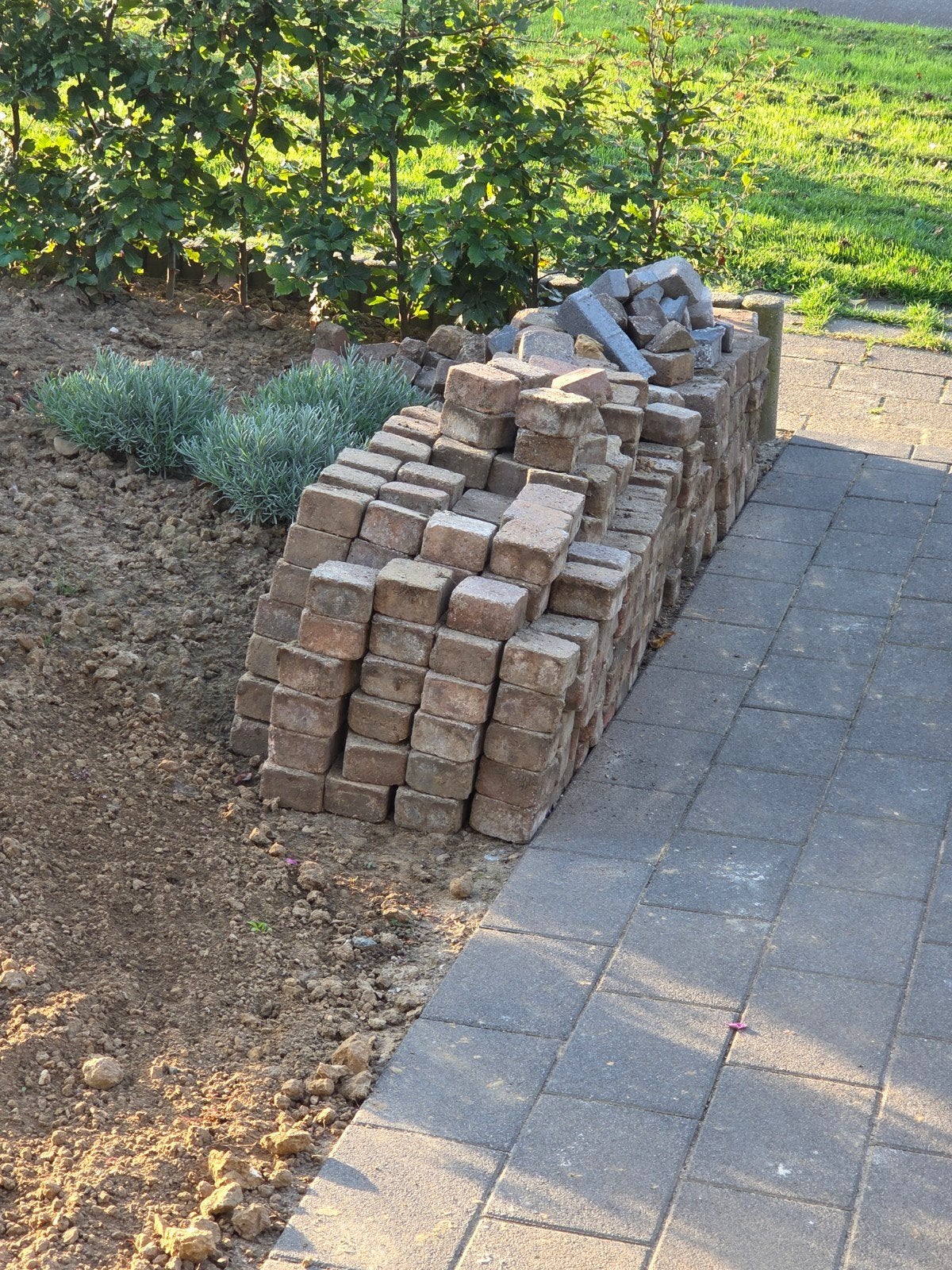 gratis , cobbelstones, Ophalen, Gebruikt, Klinkers, Minder dan 5 m²