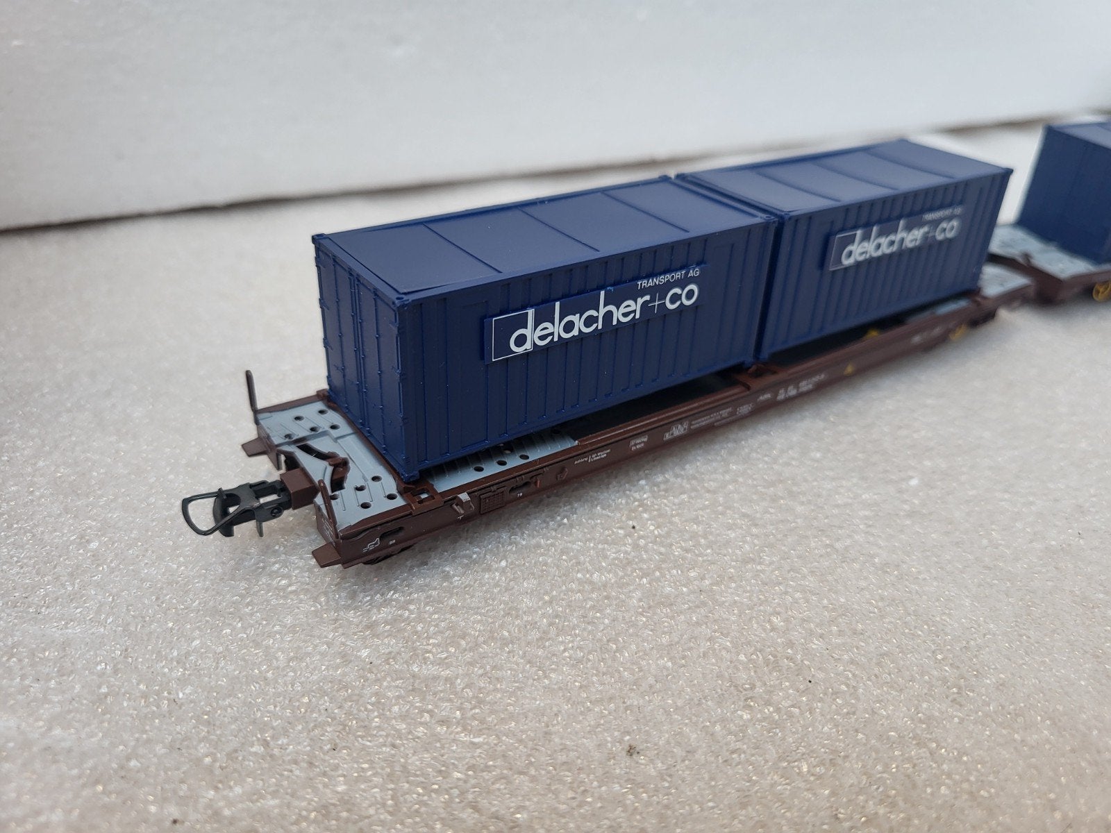 Roco 46563 H0 ÖBB Delacher+Co containerwagon, Gelijkstroom, Wagon, Ophalen of Verzenden, Zo goed als nieuw
