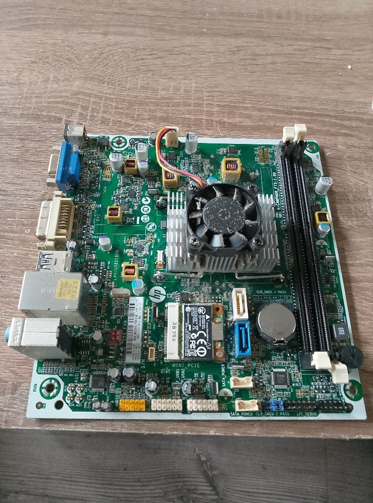 HP Desktop Moederbord, DDR3, Ophalen of Verzenden, Zo goed als nieuw, Micro-ATX