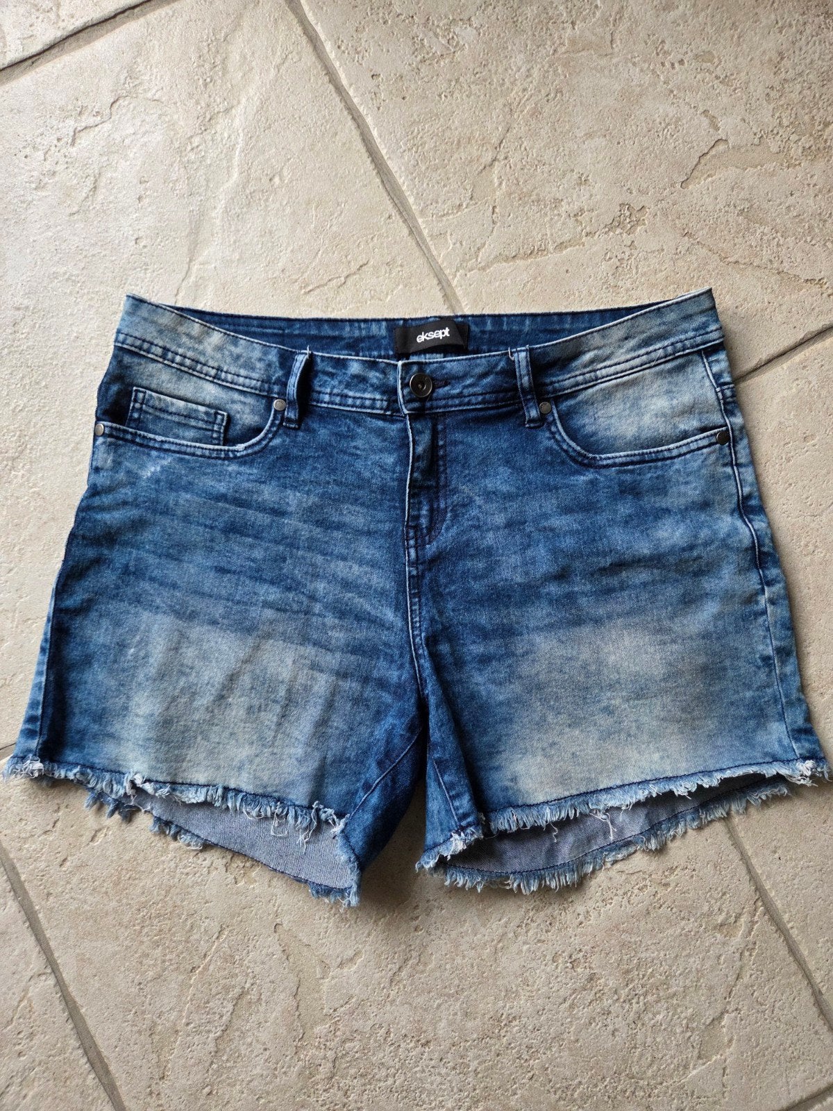 Jeans short rafels, Eksept by Shoeby, Ophalen of Verzenden, Zo goed als nieuw, Blauw