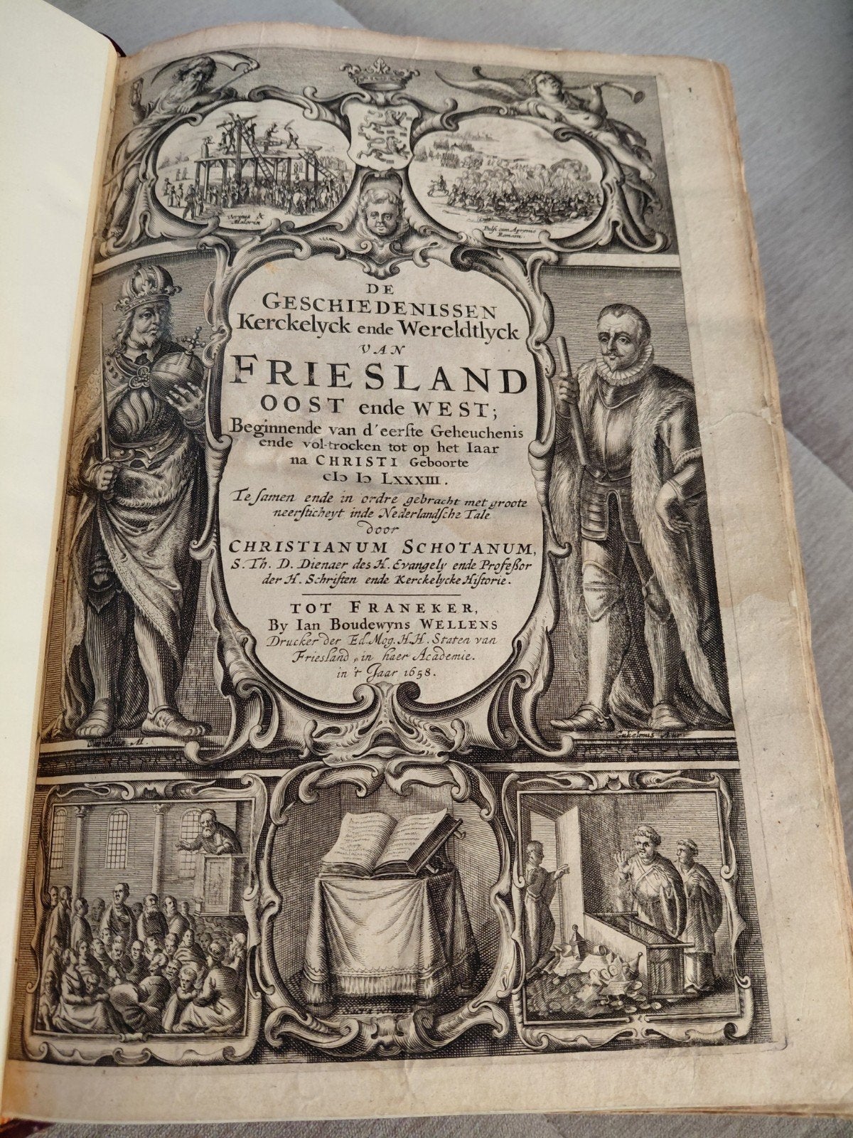 Schotanus  gesch.  kerck. en wereldl.van Friesland 1658, Ophalen of Verzenden